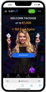 Interface Slotimo sur Iphone pro 13