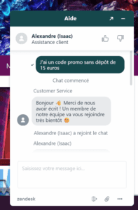 Live tchat code promo magical spin