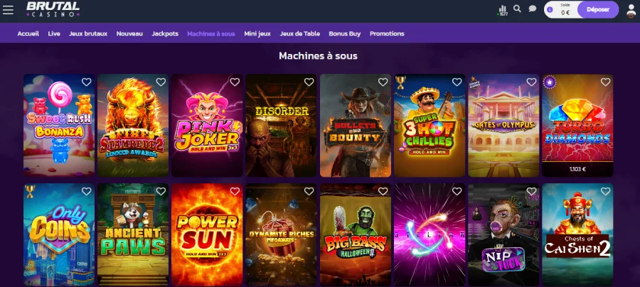 machines a sous brutal casino