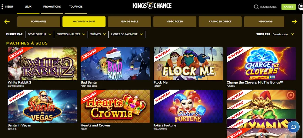machines à sous kings chance