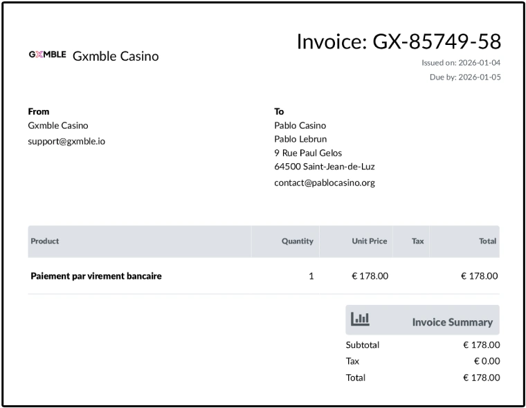 preuve de retrait gxmble casino