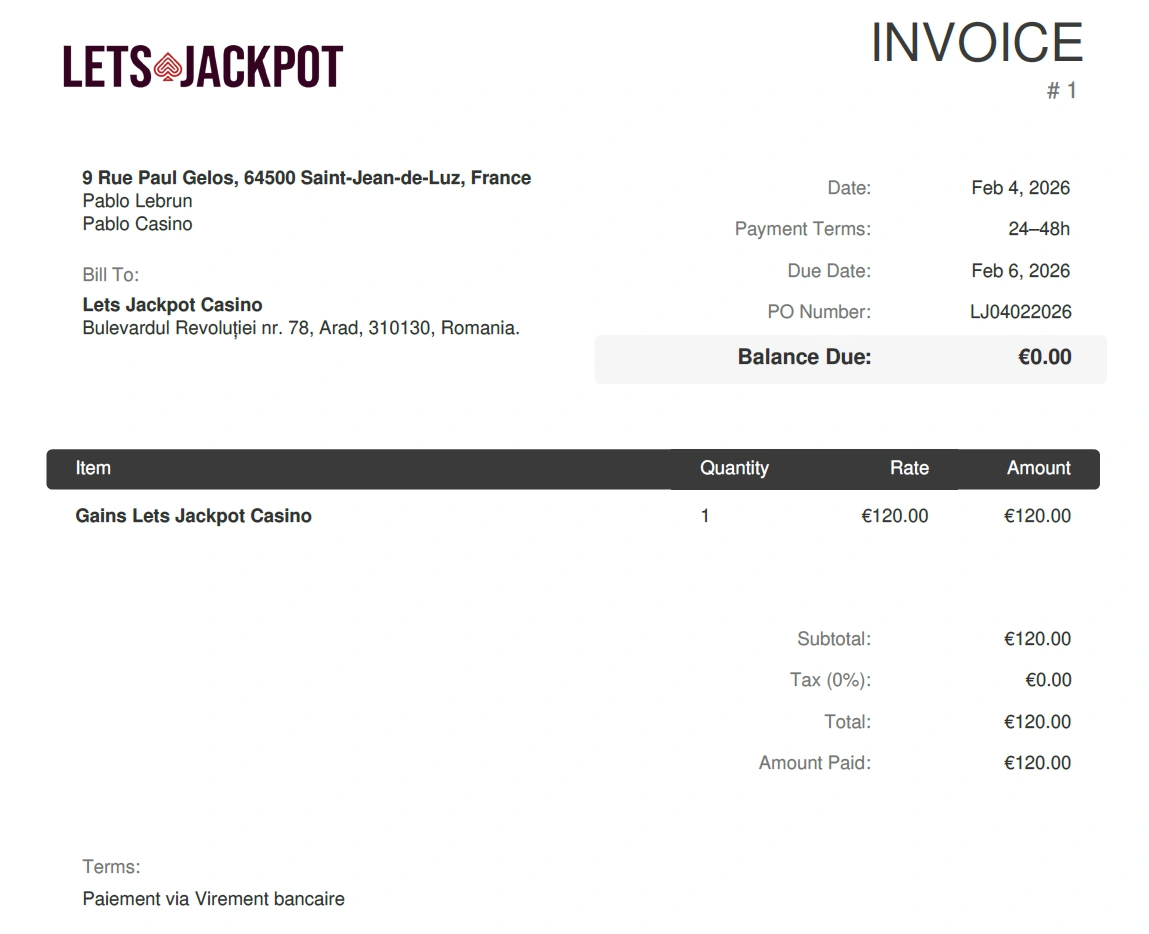 preuve de retrait lets jackpot