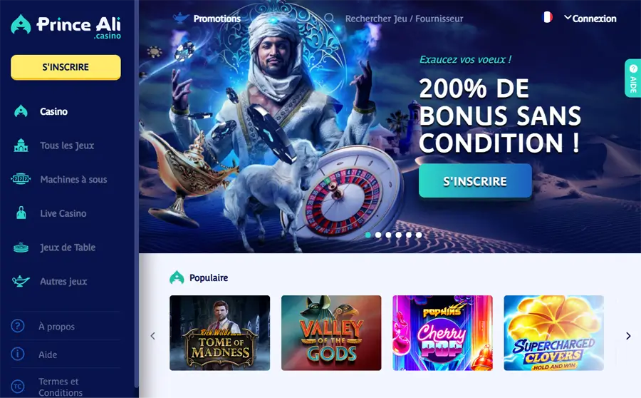 prince ali bonus offres