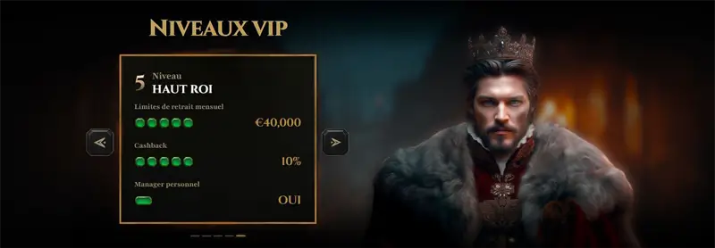 Programme VIP Kyngs Casino