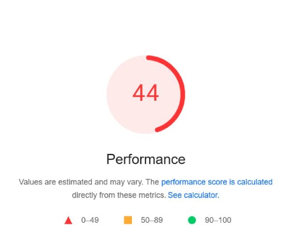 Rapidité de chargement sur Manga Casino