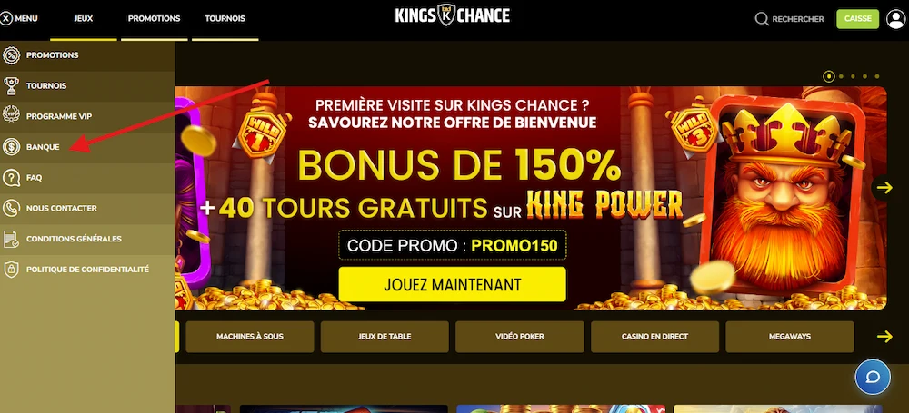 retrait kings chance étape 1