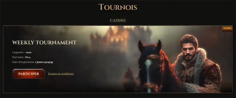 Tournois Kyngs Casino