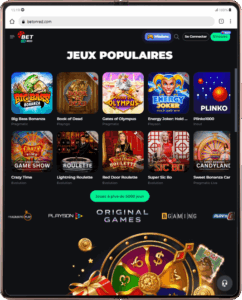 Version mobile sur Galaxy Fold de BetOnRed