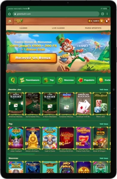 version mobile galaxy greenluck casino