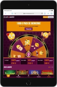 Version mobile IPad Lets Jackpot