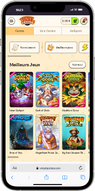 version mobile iphone vinyl casino