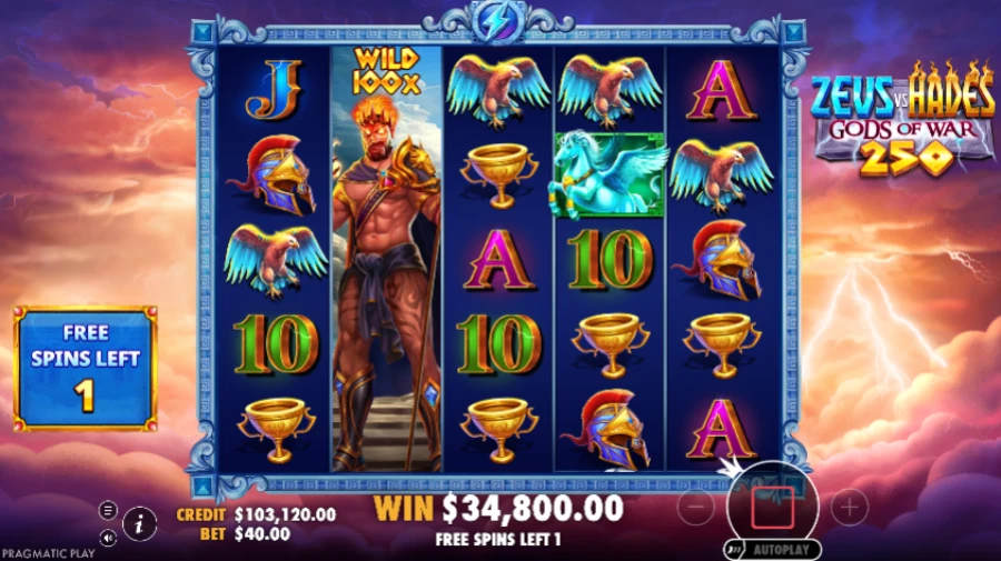 zeus vs hades gods of war 250 pragmatic play