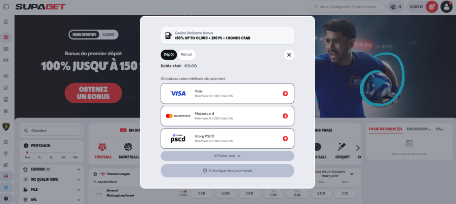 Inscription sur SupaBet étape4