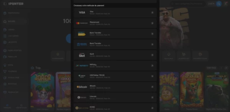 Les méthodes de retrait disponibles sur Mr Punter Casino