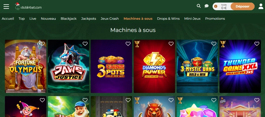 Machines à sous DublinBet