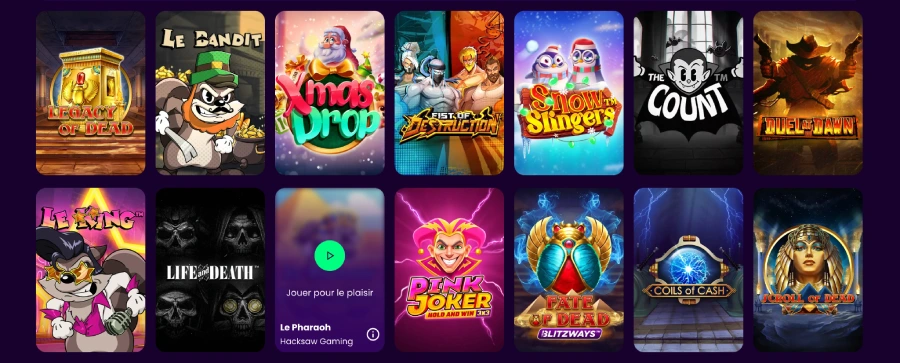 Machines à sous sur Zinkra