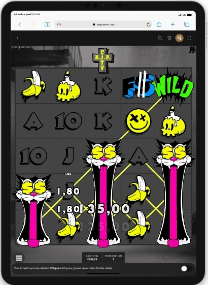 Test ergonomie de l'interface MrPunter Casino sur iPad