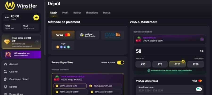 Winstler Casino inscription étape4