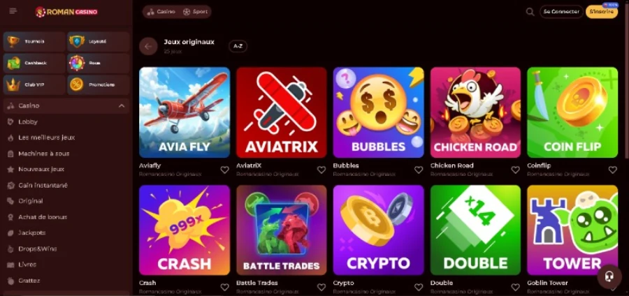 Capture d'écran autres jeux Roman Casino