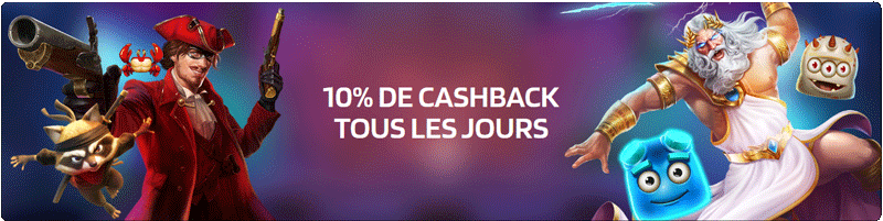 capture d'écran bonus cashback trivelabet casino
