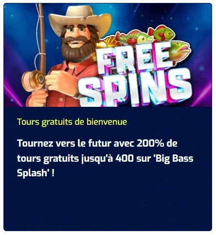 capture d'écran bonus de bienvenue free spins scibet casino