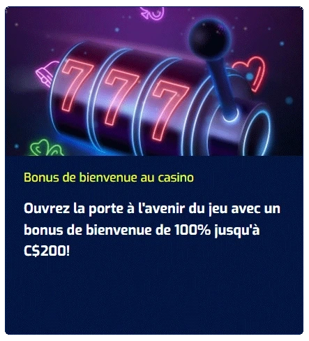 capture d'écran bonus de bienvenue scibet casino