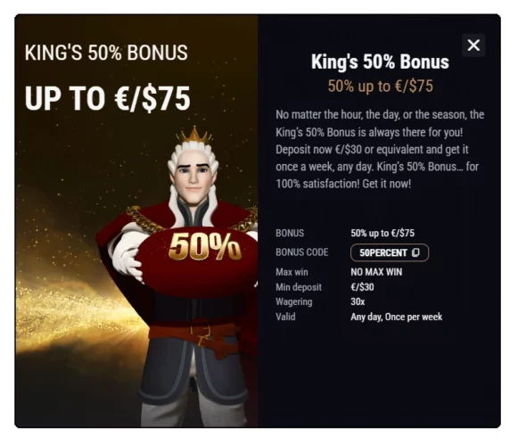 Capture d'écran bonus de la semaine King Billy