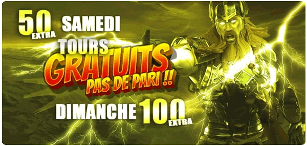 bonus exra spins recharge Thor Casino