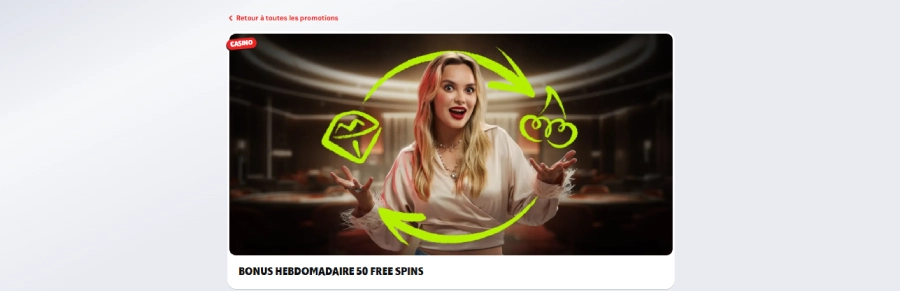 Bonus hebdomadaire de SupaBet