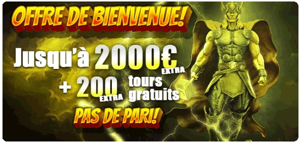 bonus de bienvenue Thor Casino