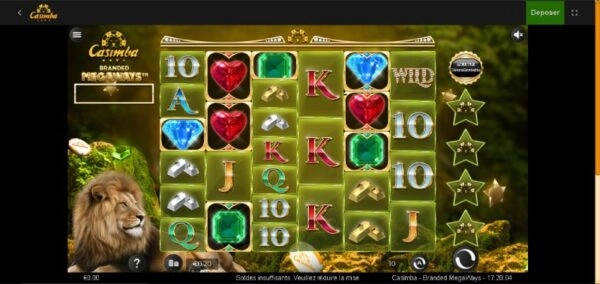capture decran casimba branded megaways casimba casino