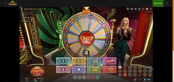 capture decran crazy time casimba casino