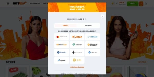 capture decran depot betriot casino