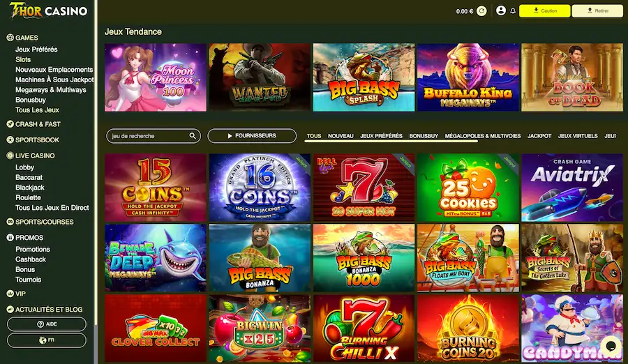 machines à sous sur thor casino