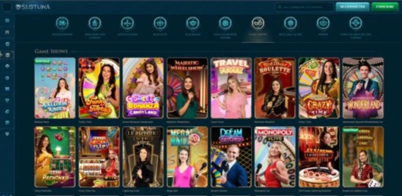 capture d'écran jeux tv slotuna casino