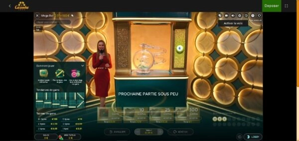 capture decran mega ball casimba casino