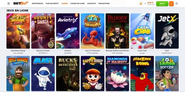 capture decran mini jeux betriot casino