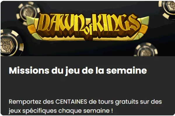 mission du jeu de la semaine lucky block casino