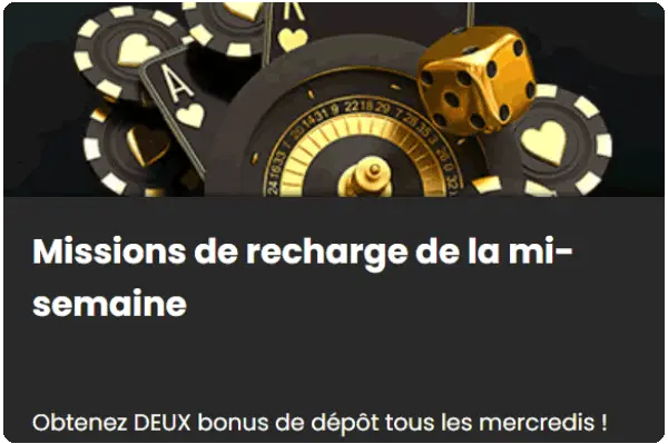 mission de recharge de la mi semaine lucky block casino