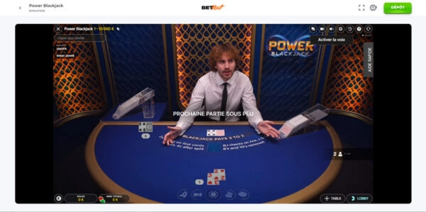 capture decran power blackjack betriot casino