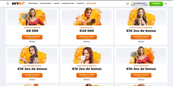 capture decran promotions betriot casino