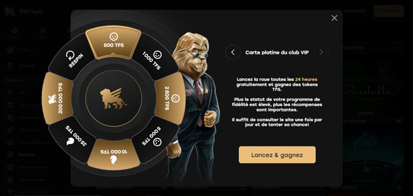 roue de la fortune Fairspin Casino