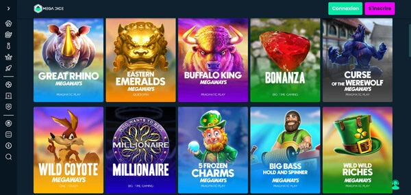 capture decran slot mega dice casino