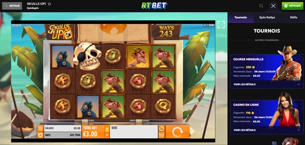capture decran slots skulls up rtbet casino