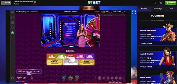 capture decran the money drop live rtbet casino