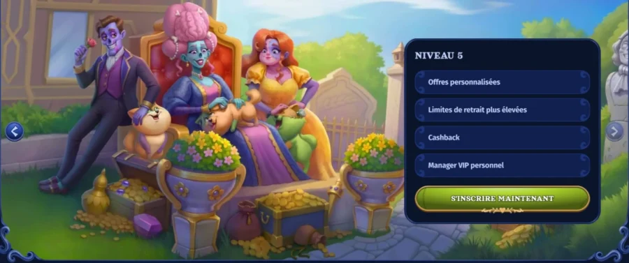 Plus haut niveau du programme VIP de Casombie Casino en ligne.