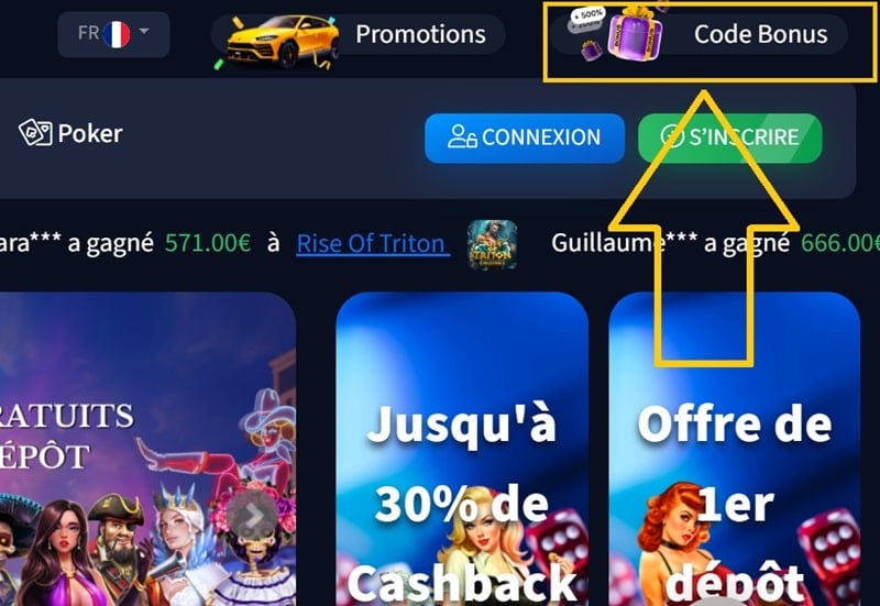 Etape 1 comment utiliser un casino 25 free spins