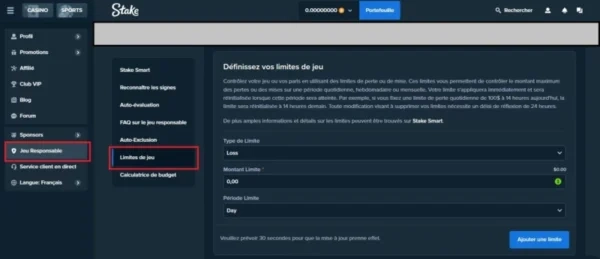jeu responsable stake casino