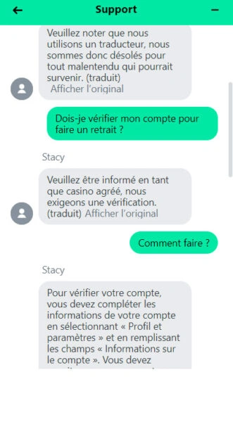 live chat mega dice casino