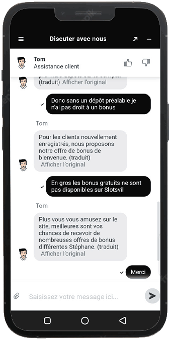 Live chat SlotsVil Casino